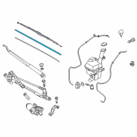 OEM Kia Passenger Windshield Wiper Blade Assembly Diagram - 983611R000