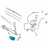 OEM 2019 Kia Niro Windshield Wiper Motor Assembly Diagram - 98110G5000