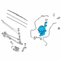 OEM 2022 Kia Niro Windshield Washer Reservoir Assembly Diagram - 98621G5000