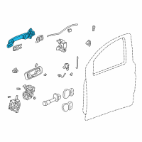 OEM 2003 Acura MDX Handle Assembly, Left Rear Door (Outer) Diagram - 72680-S3V-A01