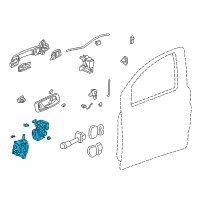 OEM 2001 Acura MDX Lock Assembly, Left Rear Door (Power) Diagram - 72650-S3V-A01