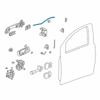 OEM Acura MDX Rod, Right Rear Inside Handle Diagram - 72631-S3V-A01