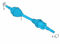 OEM 2022 Ford Bronco Sport SHAFT - FRONT AXLE Diagram - LX6Z-3B436-BP