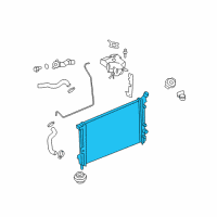 OEM 2005 Pontiac Aztek Radiator Assembly Diagram - 25813509