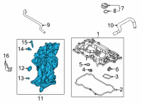 OEM 2022 Hyundai Tucson Cover Assembly-Timing Chain Diagram - 21350-2M830