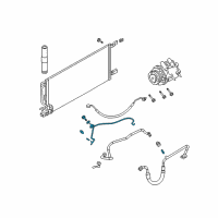 OEM Buick Rendezvous Tube Asm, A/C Evaporator Thermal Expansion Valve Diagram - 89023448