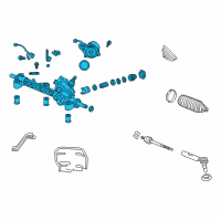 OEM Acura Box, Power Steering Gear Diagram - 53601-TX4-A01