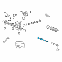 OEM Acura RDX End Set, Rack Diagram - 53010-TX4-A01