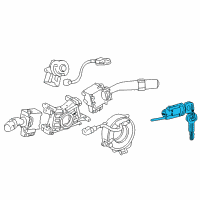 OEM 2003 Toyota Corolla Cylinder & Keys Diagram - 69057-02030