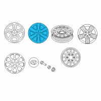 OEM Hyundai Santa Fe 18 Inch Wheel Deep Scratches Diagram - 52910-2B185