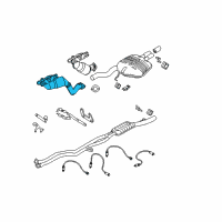 OEM 2006 BMW 525i Exchange. Exhaust Manifold With Catalyst Diagram - 18-40-7-545-306