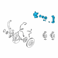 OEM Kia Optima Front Brake Assembly, Left Diagram - 581102G150