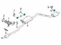 OEM 2022 Ford Maverick CLAMP - EXHAUST Diagram - LX6Z-5A215-D