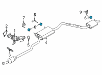 OEM Ford Maverick CLAMP - EXHAUST Diagram - LX6Z-5A215-D