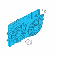 OEM 2010 Ford Escape Fan Assembly Diagram - 5M6Z-8C607-AH