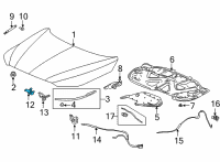 OEM Acura MDX Remote Latch Assembly Diagram - 74125-TYA-A01