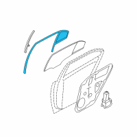 OEM 2010 Hyundai Sonata Run Assembly-Rear Door Window Glass RH Diagram - 83541-3K000