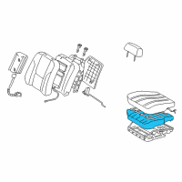 OEM 2000 Toyota Avalon Seat Cushion Pad Diagram - 71501-AC020