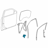 OEM 2020 GMC Yukon XL Window Motor Diagram - 22921495