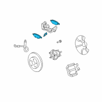 OEM 2009 Saturn Aura Pad Kit, Rear Disc Brake Diagram - 25864605