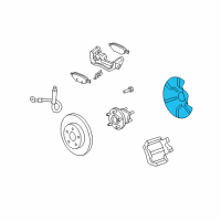 OEM 2009 Chevrolet Malibu Shield, Rear Brake Diagram - 22705358