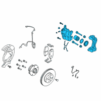 OEM 2021 Kia Forte Front Brake Caliper, Left Diagram - 58180M7A10