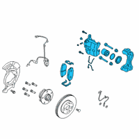 OEM 2022 Kia Forte Front Brake Assembly, Left Diagram - 58110M7100