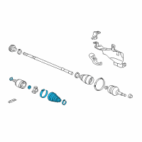 OEM 2006 Honda Accord Boot Set, Inboard Diagram - 44017-SDA-A00