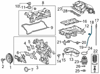 OEM 2019 Lexus RX350 Guide, Oil Level Gage Diagram - 11452-0P030