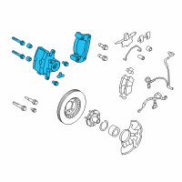 OEM 2009 Lincoln MKZ Caliper Assembly Diagram - 6E5Z-2B120-C