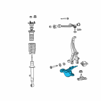 OEM Lexus GS F Front Suspension Lower Control Arm Assembly, Left Diagram - 48640-24030