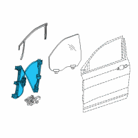 OEM Chrysler 200 Front Door Window Regulator Diagram - 68249042AA