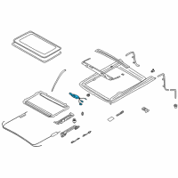 OEM Nissan Pathfinder Motor Assy-Sunroof Diagram - 91295-3W400