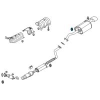 OEM 2022 Hyundai Palisade Hanger-Exhaust Pipe Diagram - 28761-3M300