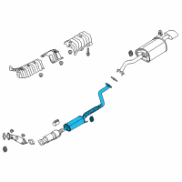 OEM 2018 Kia Forte Muffler Assembly-Center Diagram - 28650B0350