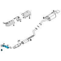 OEM Kia Forte Muffler Assembly-Front Diagram - 28610B0390