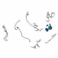 OEM 2008 Infiniti QX56 Power Steering Pump Assembly Diagram - 49110-ZV00A