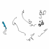 OEM 2008 Infiniti QX56 Oil Cooler Assembly - Power Steering Diagram - 49790-9FD0A