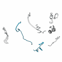 OEM Infiniti QX56 Power Steering Hose & Tube Assembly Diagram - 49721-7S001