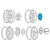 OEM GMC Canyon Hub Cap ASSEMBLY *Silver Spark Diagram - 9595897