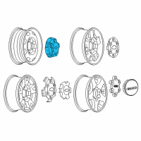 OEM 2006 GMC Canyon Hub Cap Diagram - 9595904