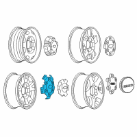 OEM GMC Canyon Hub Cap Diagram - 9595899