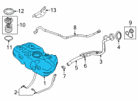 OEM 2022 Nissan Versa Tank Assy-Fuel Diagram - 17202-5EE0A