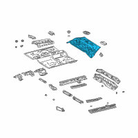 OEM 2004 Toyota Echo Pan, Center Floor Diagram - 58211-52902