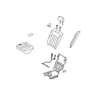 OEM 2013 Hyundai Equus Frame & Pad Assembly-Rear Seat Cushion Diagram - 89110-3N501