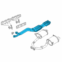 OEM BMW Z3 Catalytic Converter Diagram - 18-30-1-406-604