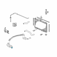 OEM 2006 Honda Element Clip, Oil Pipe Diagram - 90635-RV0-003