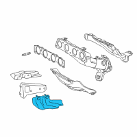 OEM Scion xD Mount Bracket Heat Shield Diagram - 43409-02010