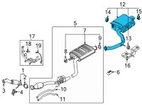 OEM 2021 Kia Sorento MUFFLER ASSY-REAR Diagram - 28710P4300