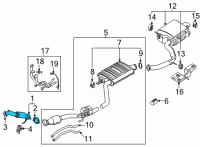 OEM 2022 Kia Sorento Muffler Assy-Front Diagram - 28610P4620